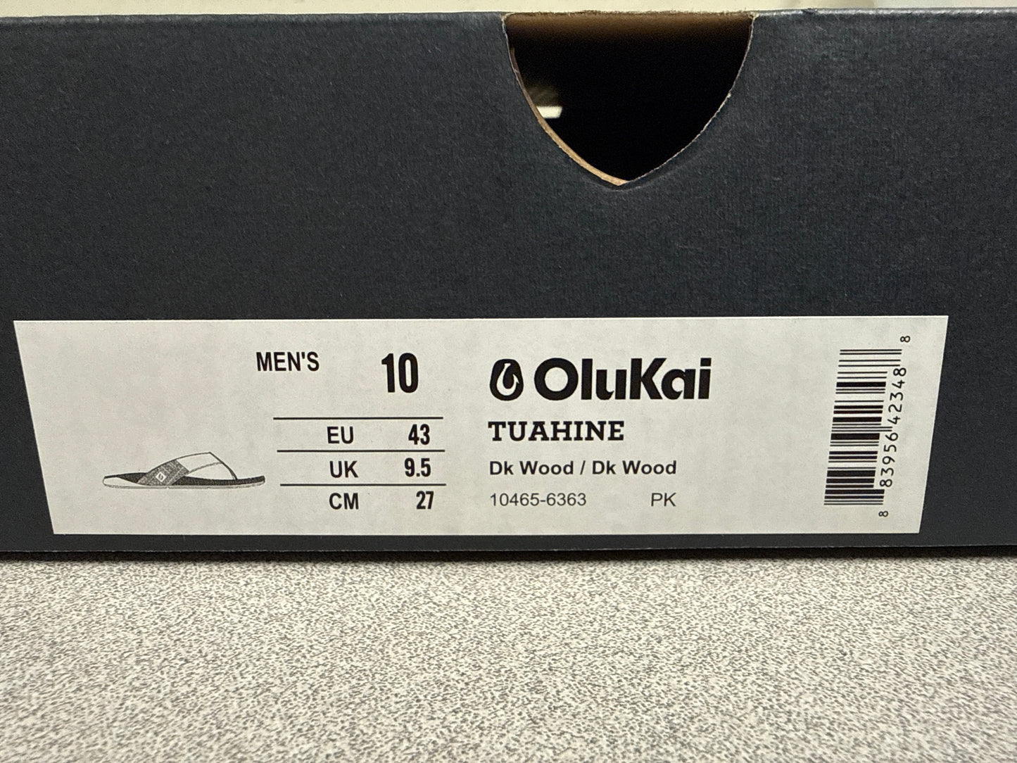 Olukai Tuahine Sandals - Men's Dk Wood - Brown - Size 10 - NWT