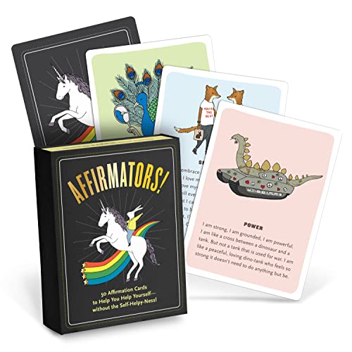 Affirmators! 50 Affirmation Cards Deck to Help You Help Yourself - Without the Self-Helpy-Ness! Cards