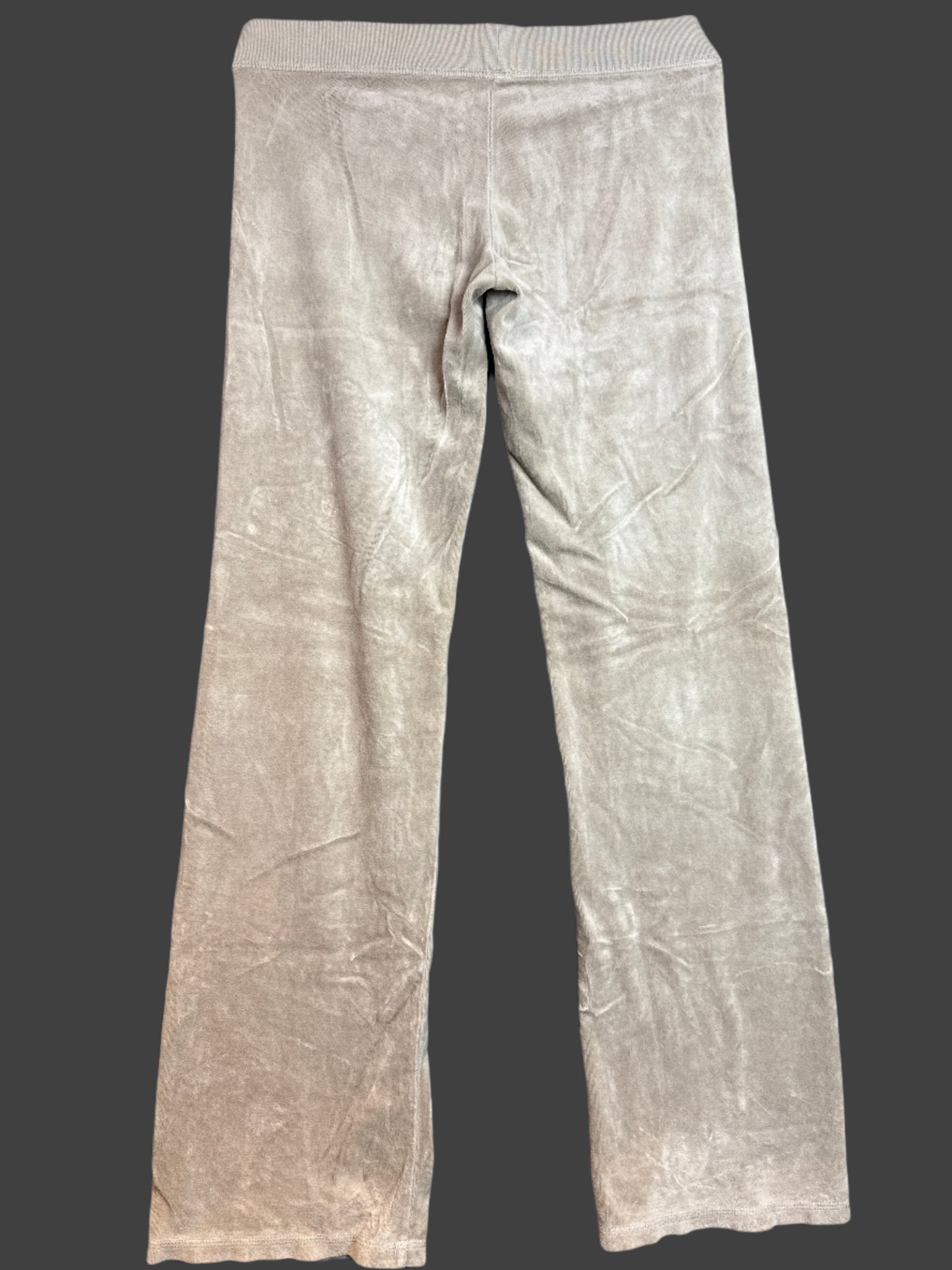 Juicy Couture Velour Pants high-Rise Wide Leg Drawstring Casual Lounge Small 34