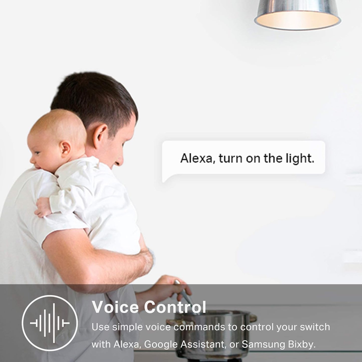 Smart Light Switch HS200, Single Pole, Needs Neutral Wire, 2.4GHz Wi-Fi Light Switch Works with Alexa and Google Home, UL Certified, No Hub Required , White