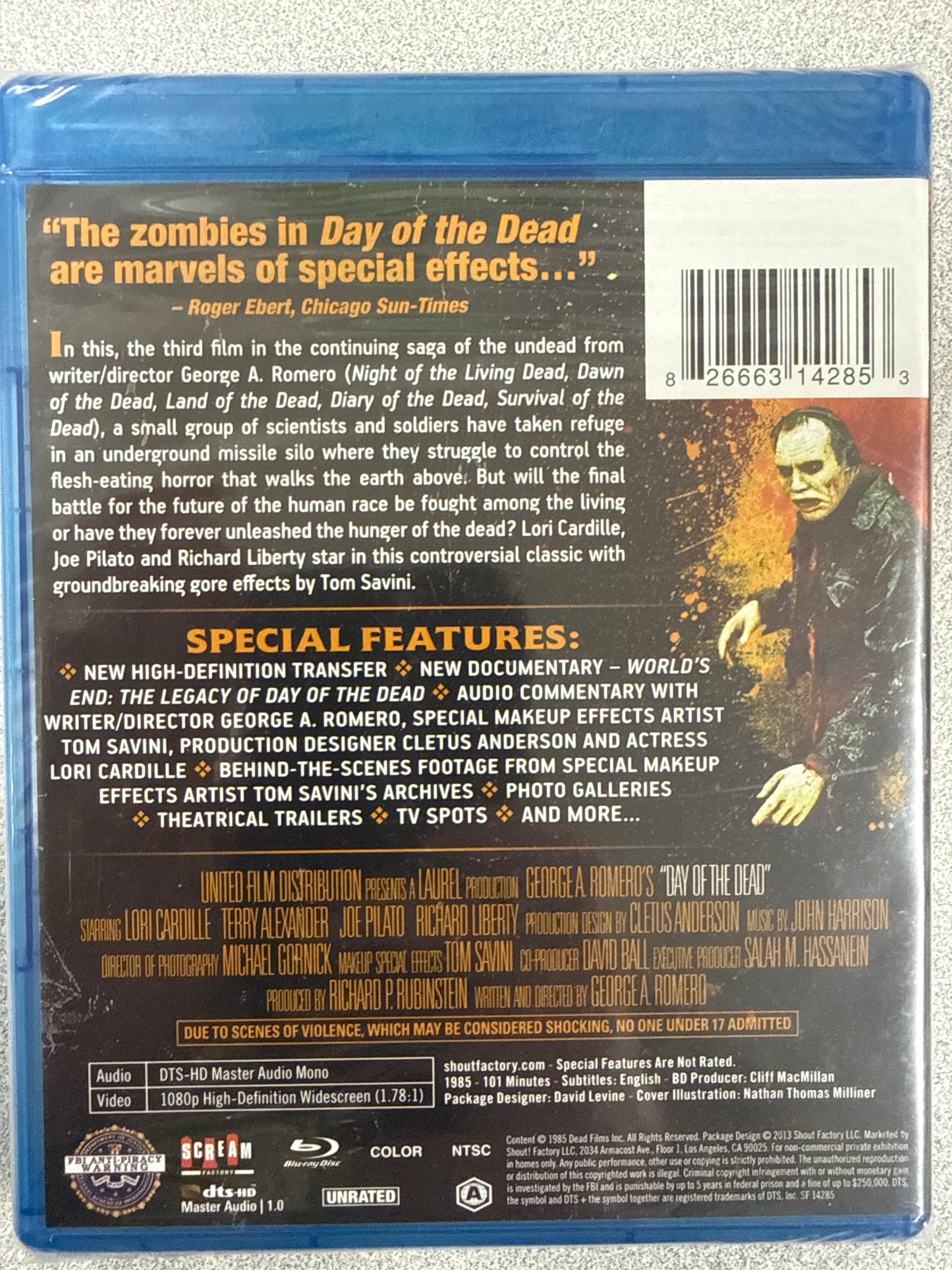 Day of the Dead Blu-ray New Factory Sealed
