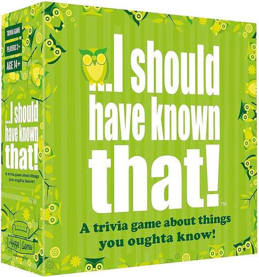 I should have known that!