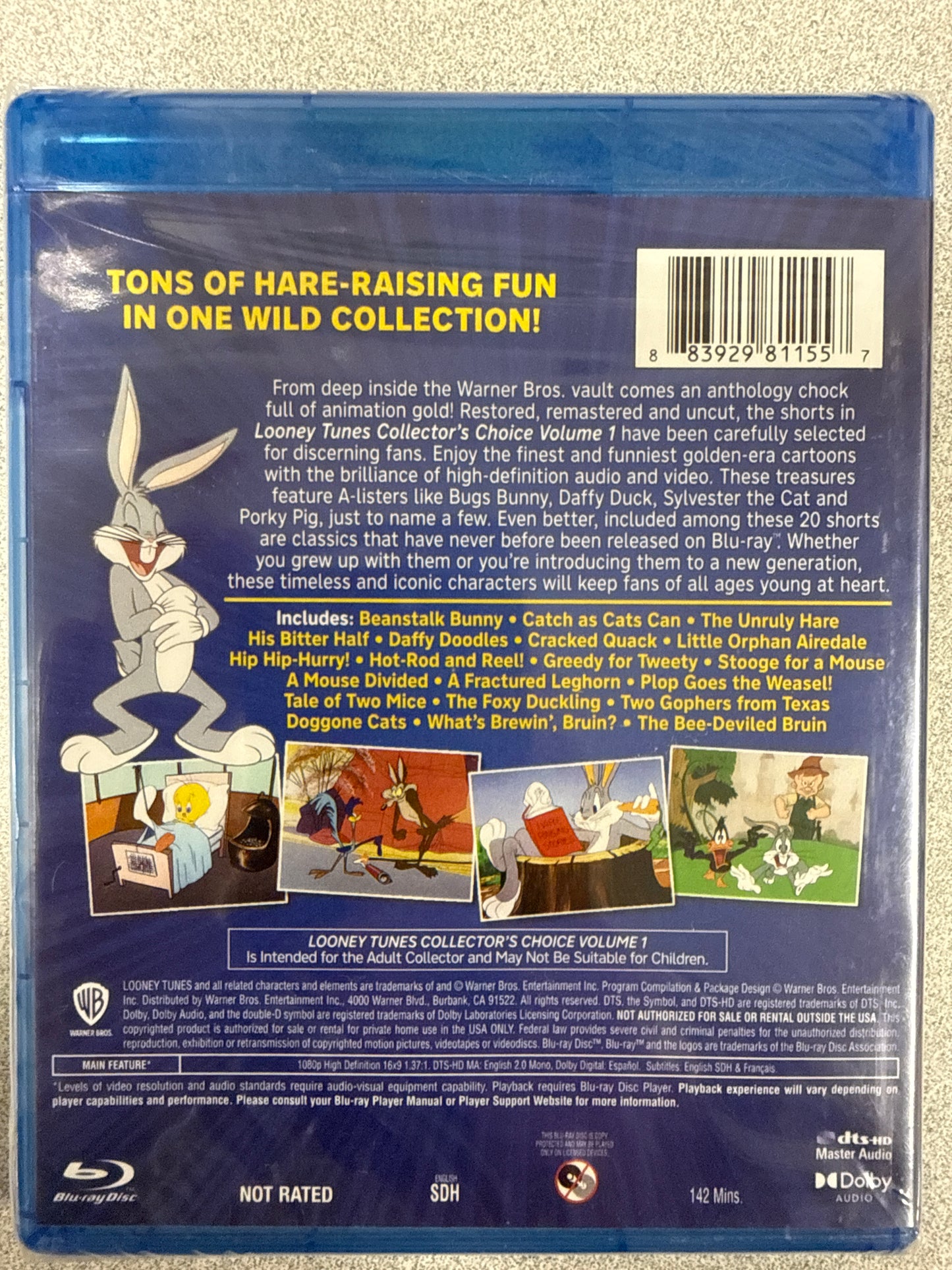 Looney Tunes Collector's Choice Volume 1 Blu-ray New Factory Sealed