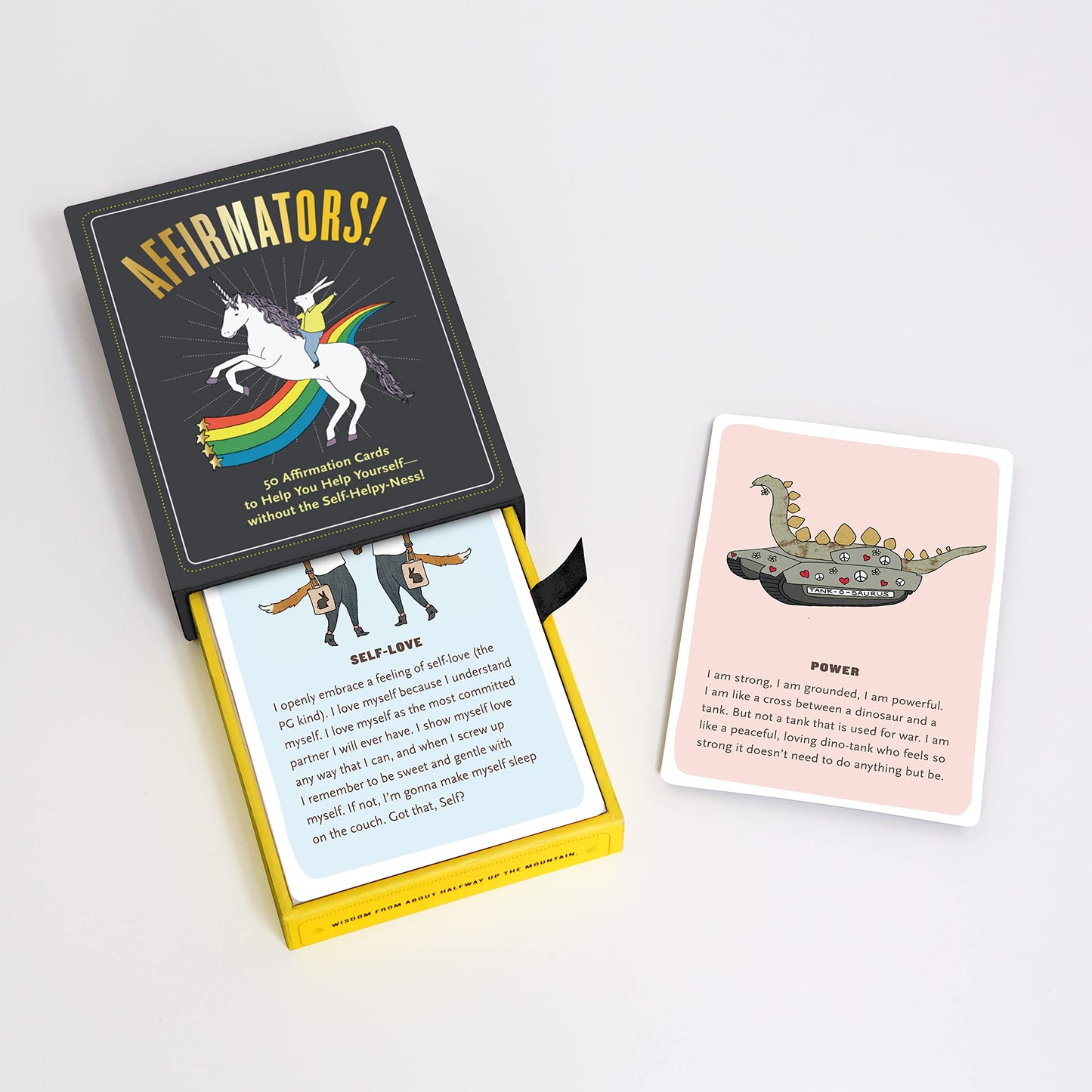 Affirmators! 50 Affirmation Cards Deck to Help You Help Yourself - Without the Self-Helpy-Ness! Cards