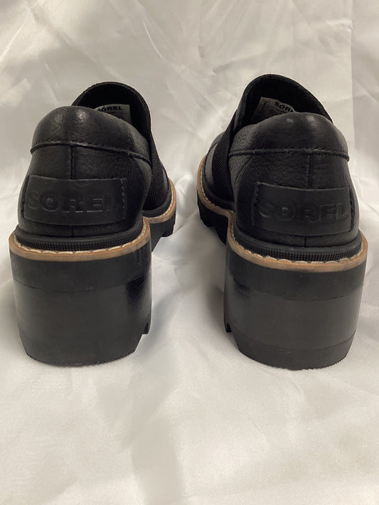 Sorel Womens Joan City Now Block Heel Loafer Pumps Black Size 5 (Previously Owned- Like New Condition)