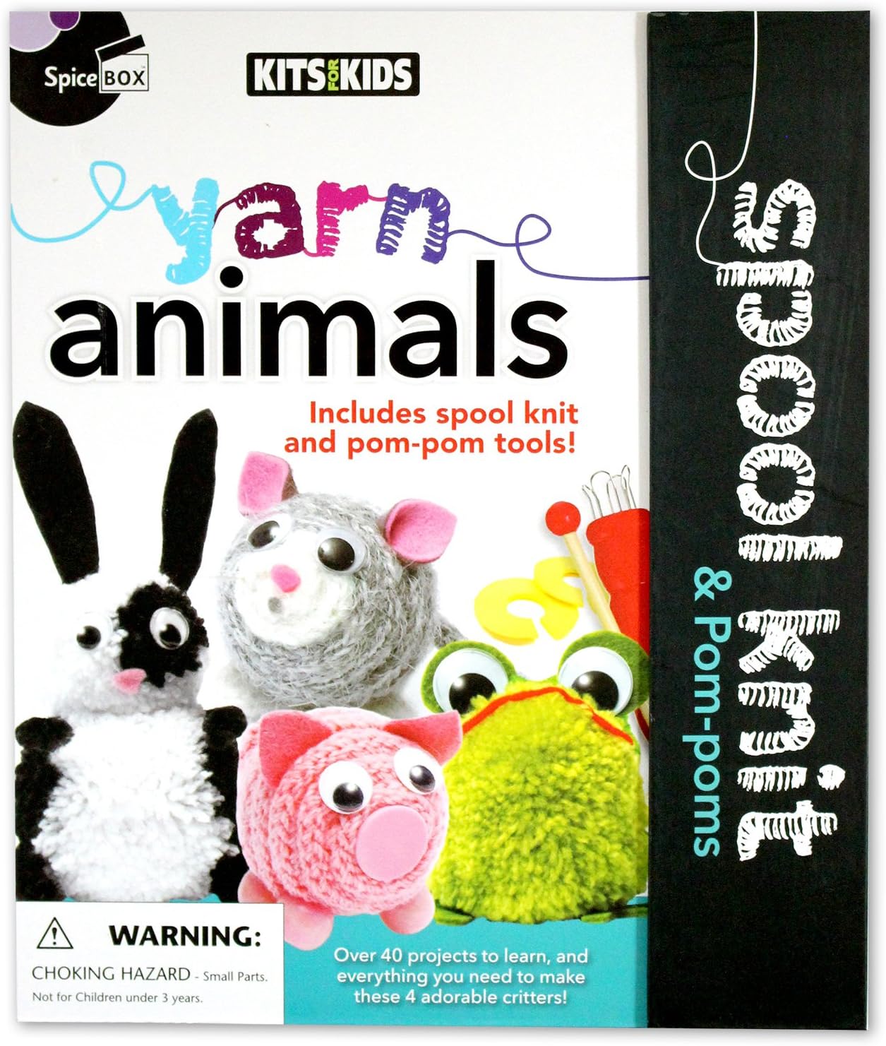 Yarn Animals Spool Knit & Pom-poms
