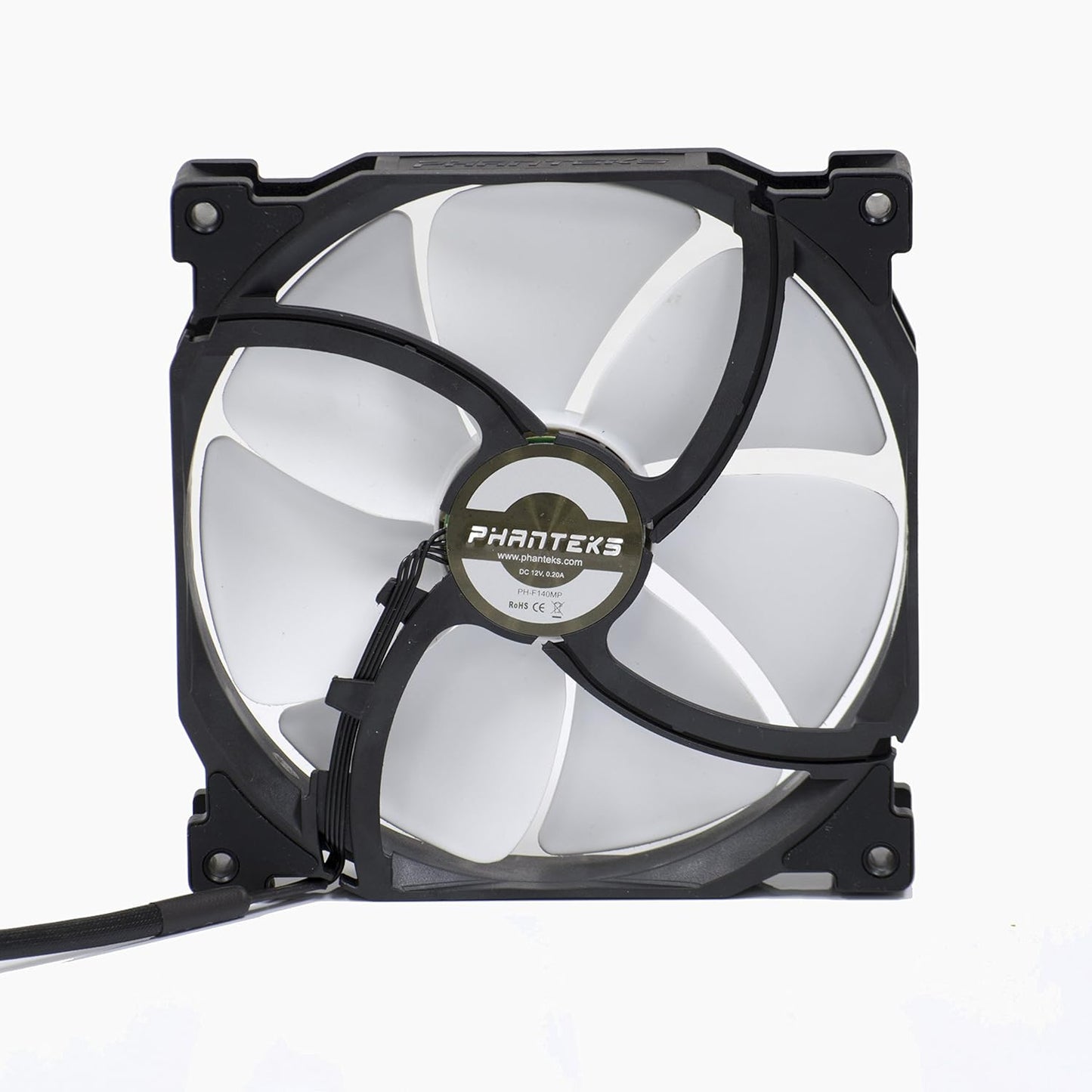 Phanteks 140mm, PWM, High Static Pressure Radiator Retail Cooling Fan PH-F140MP_BK_PWM,Black/White