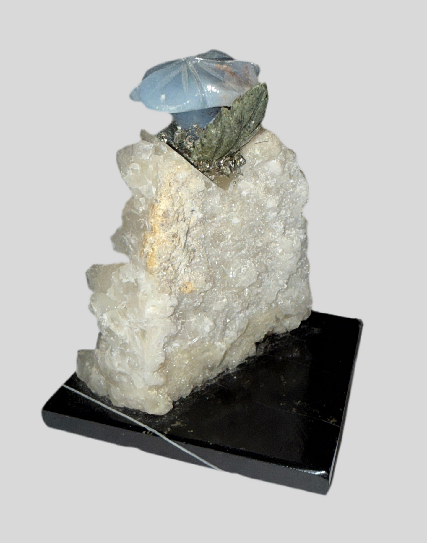 Quartz Crystal Cluster mounted on Pedestal