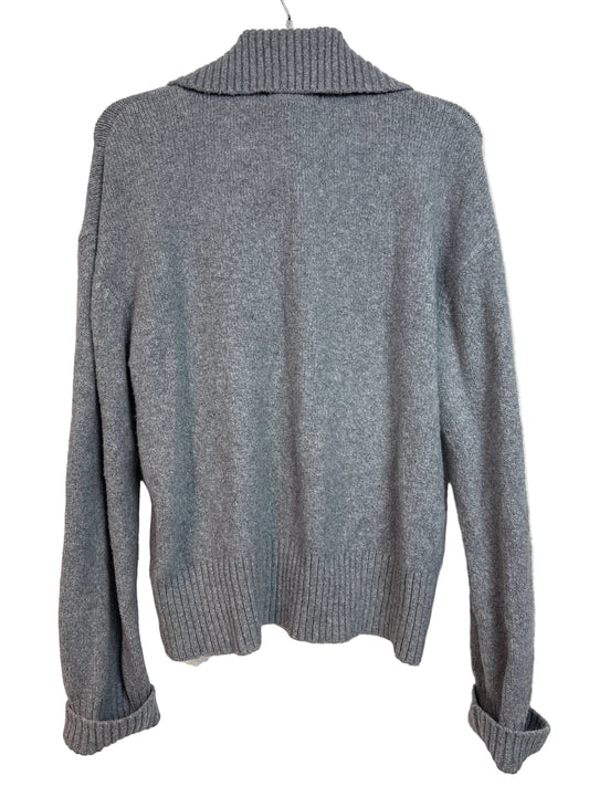 Free People Trading Up Polo Sweater Grey Heather Size S NWT
