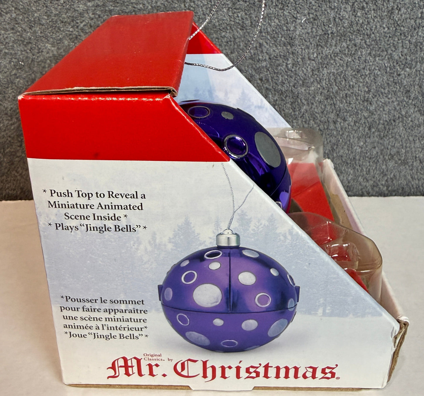 Blue Hidden Music Box Ornament - Used
