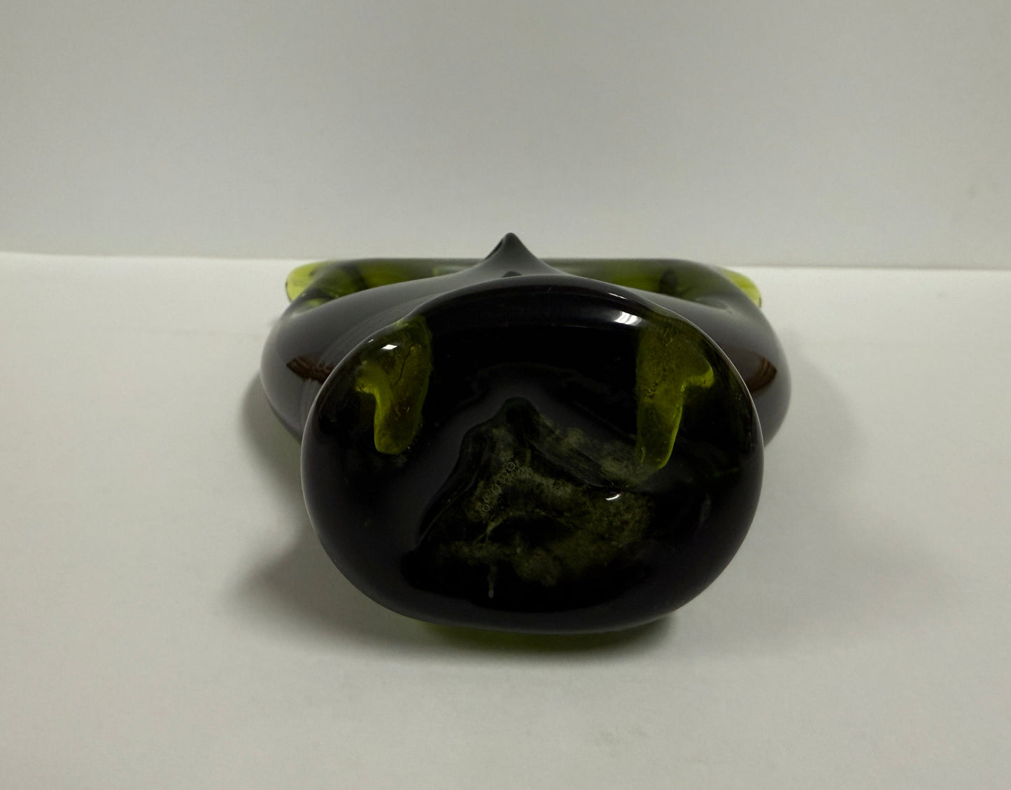 Viking Glass Green Owl Vintage Paperweight - Used