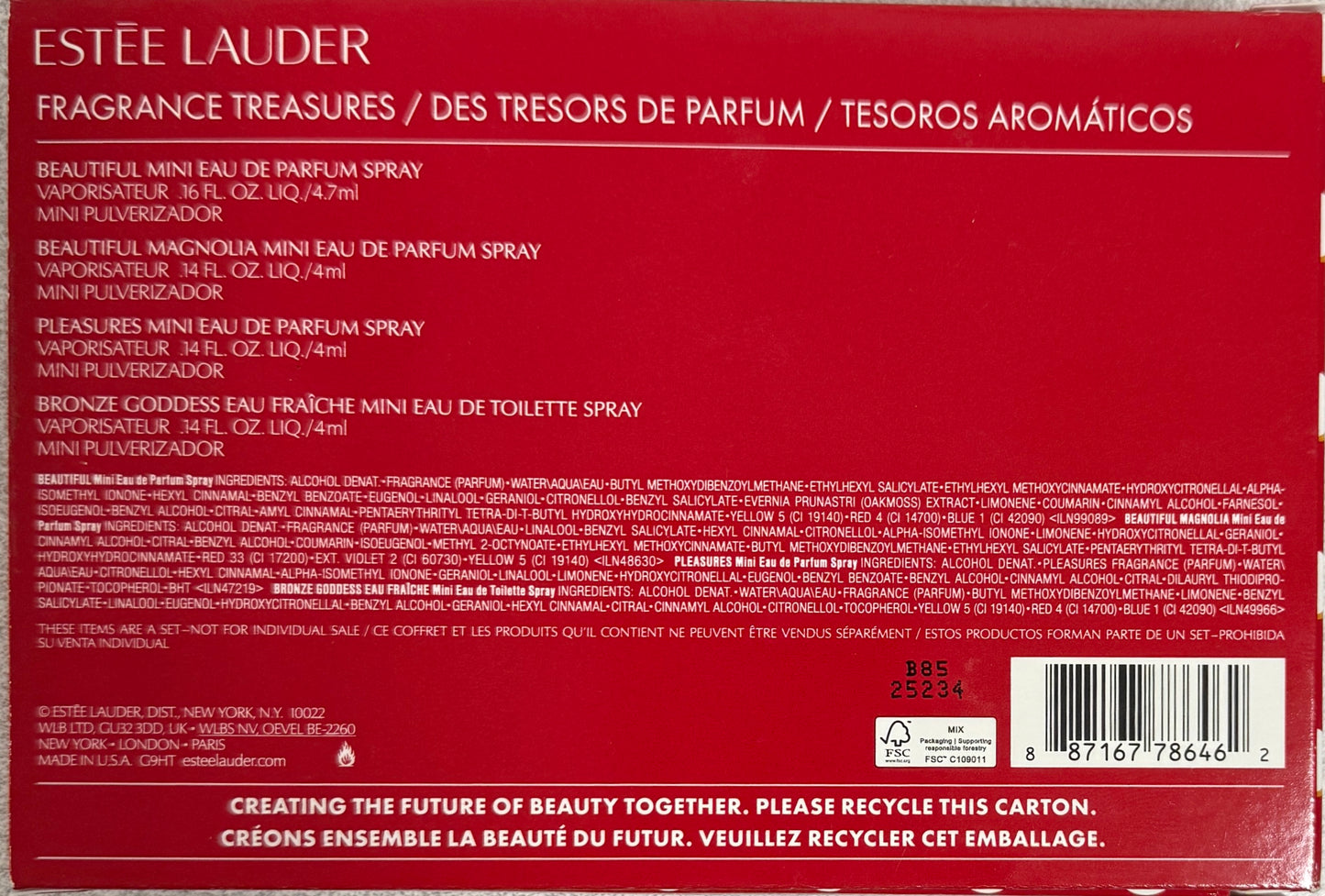 Estée Lauder - 4-Pc. Fragrance Treasures Mini Perfume Set - Previously Owned