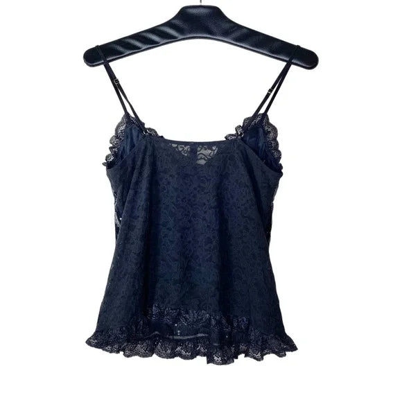 Victoria's Secret The Lacie Sequin Ruffled Camisole Set Black Size Large