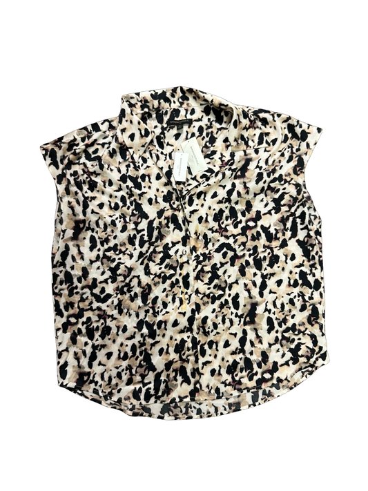 Banana Republic Womens Leopard Print Sleeveless Blouse Top Size M