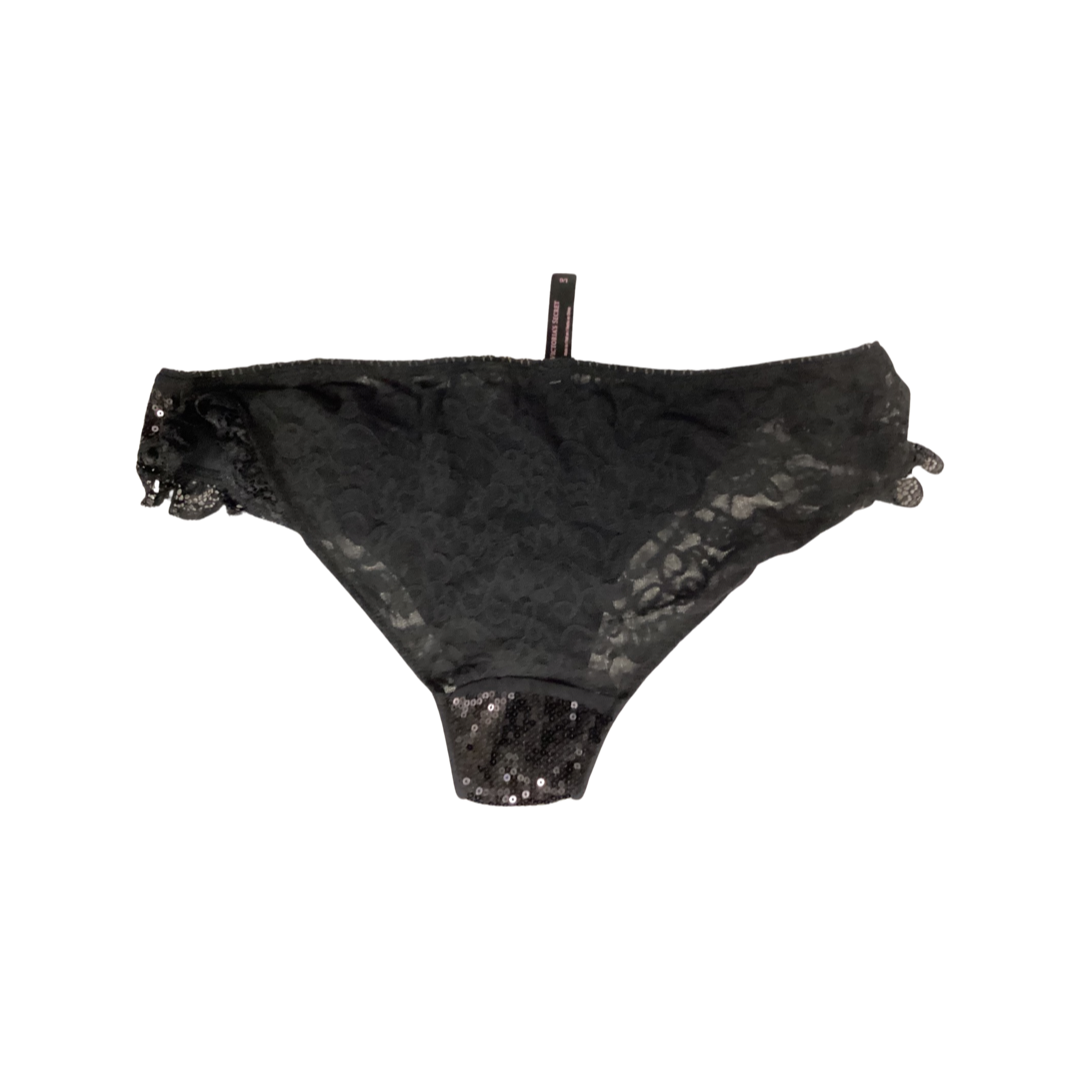 Victoria's Secret The Lacie Sequin Ruffled Camisole Set Black Size Large