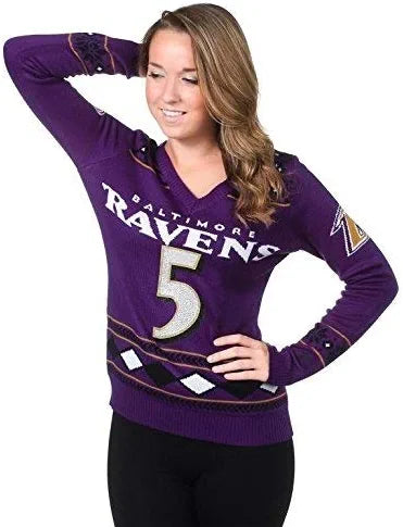 Baltimore Ravens Baltimore Flacco Women's V-neck