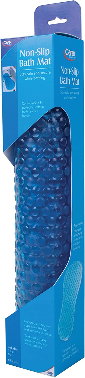 Carex Tub Mat - Shower Mat and Bathtub Mat, Nonslip Mat, Blue