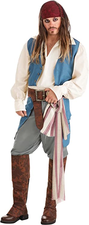 Disney Captain Jack Sparrow Men's Costume - Large