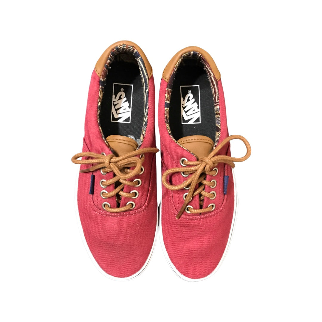 Men's Red Lace up Vans - Size 8 - Used