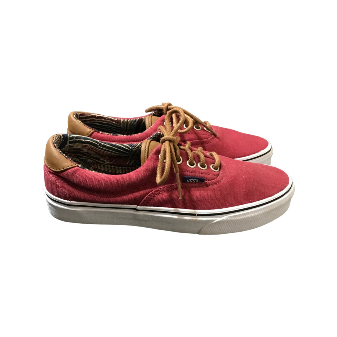 Men's Red Lace up Vans - Size 8 - Used