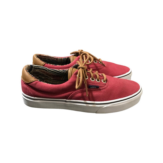 Men's Red Lace up Vans - Size 8 - Used
