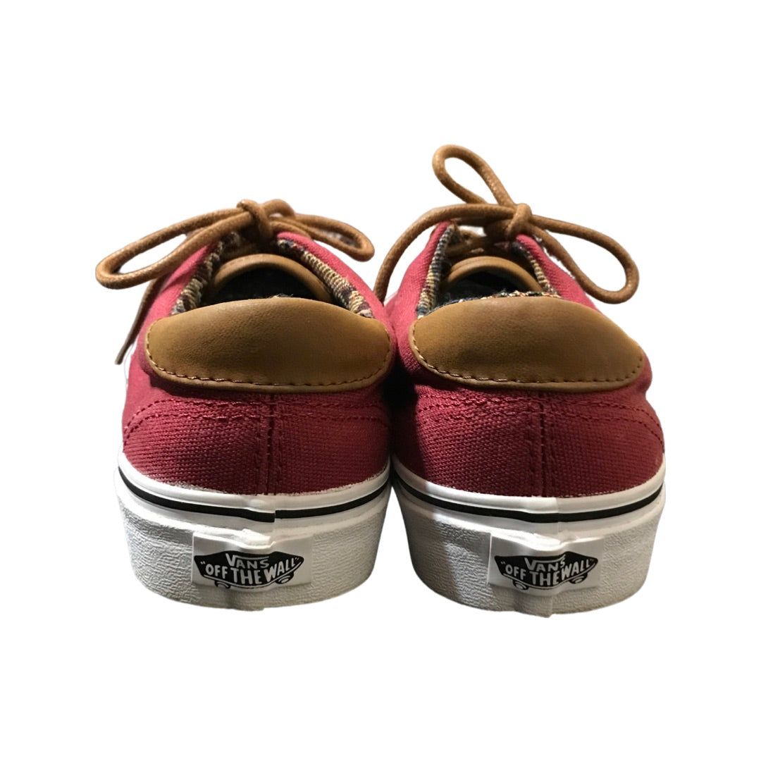 Men's Red Lace up Vans - Size 8 - Used