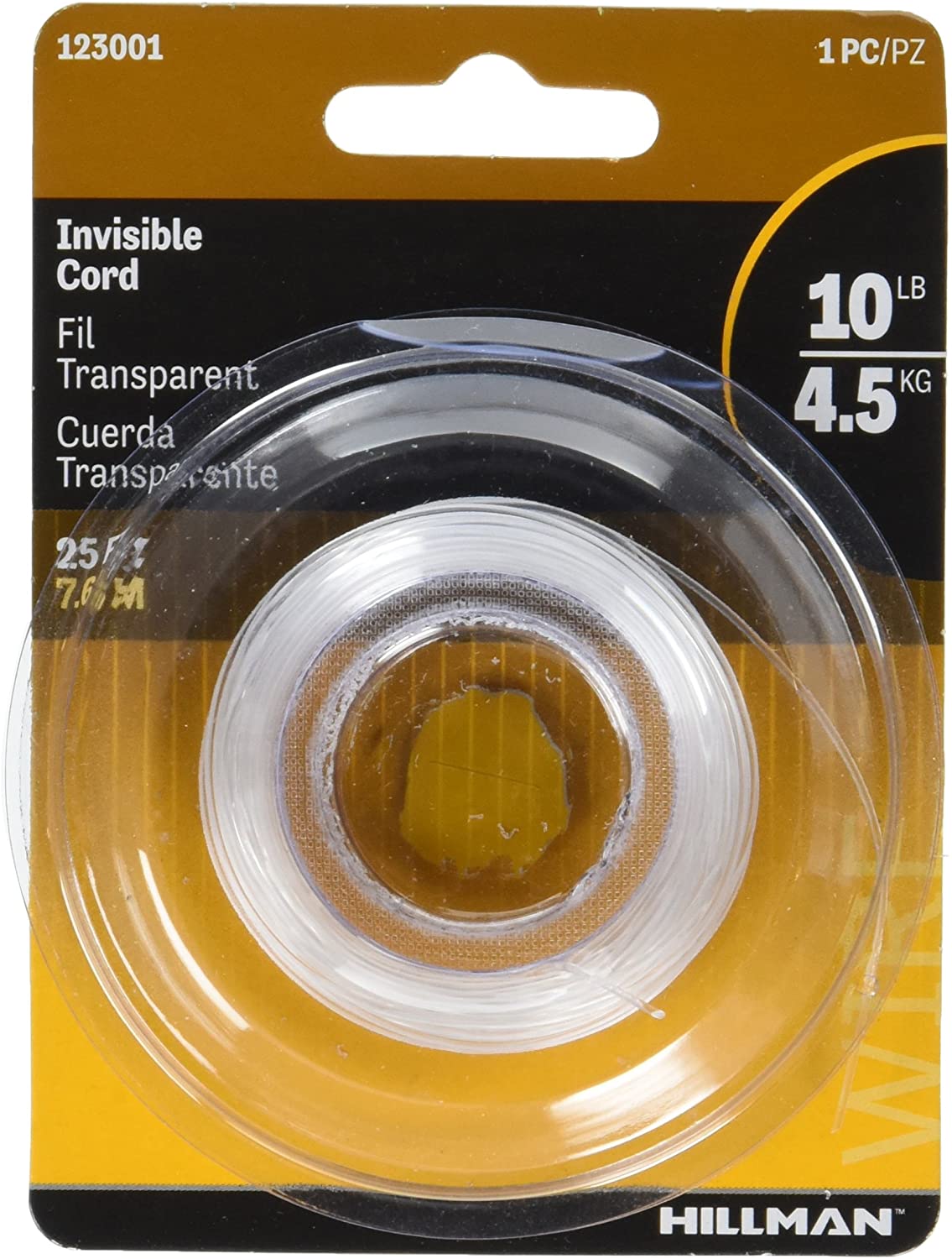 The Hillman Group Anchor Wire 123001 25' Invisible Cord, 10lb, 2 Pack