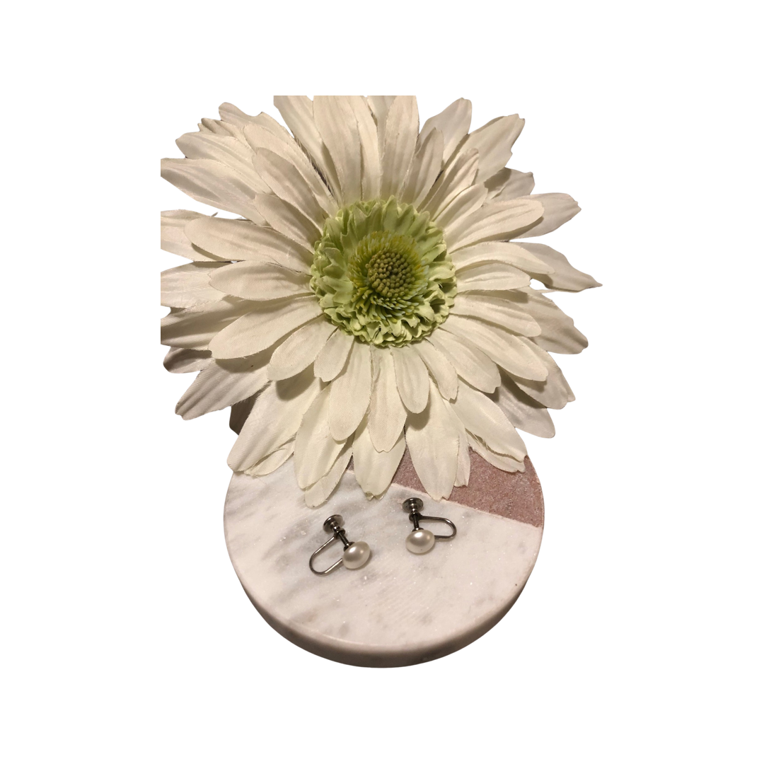 Earring pearl clip-on