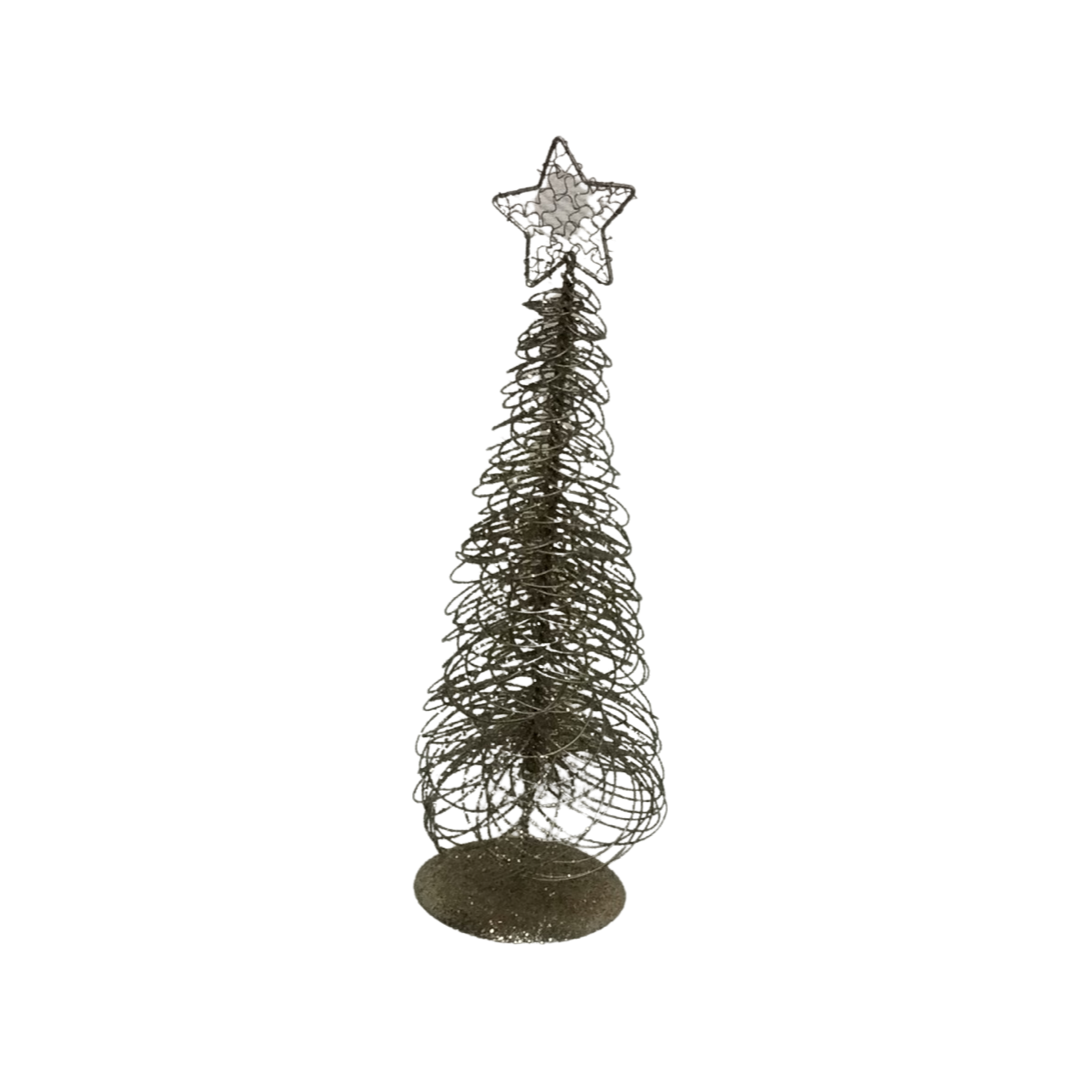 metal wire tabletop christmas trees