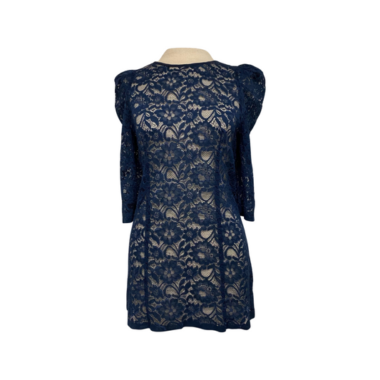 Lace Navy Blue Top - Used