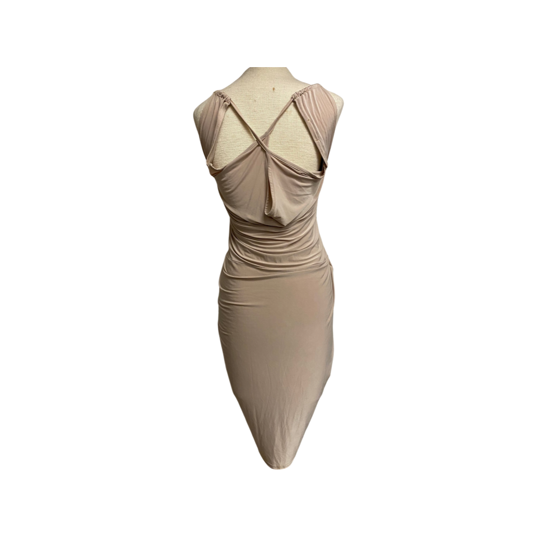 Boohoo Arya cut out low back slinky midi Dress