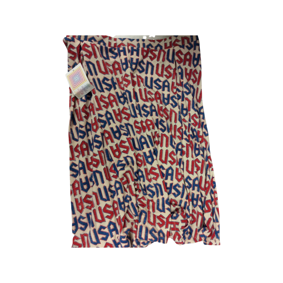 Lularoe Madison USA Graphic Skirt