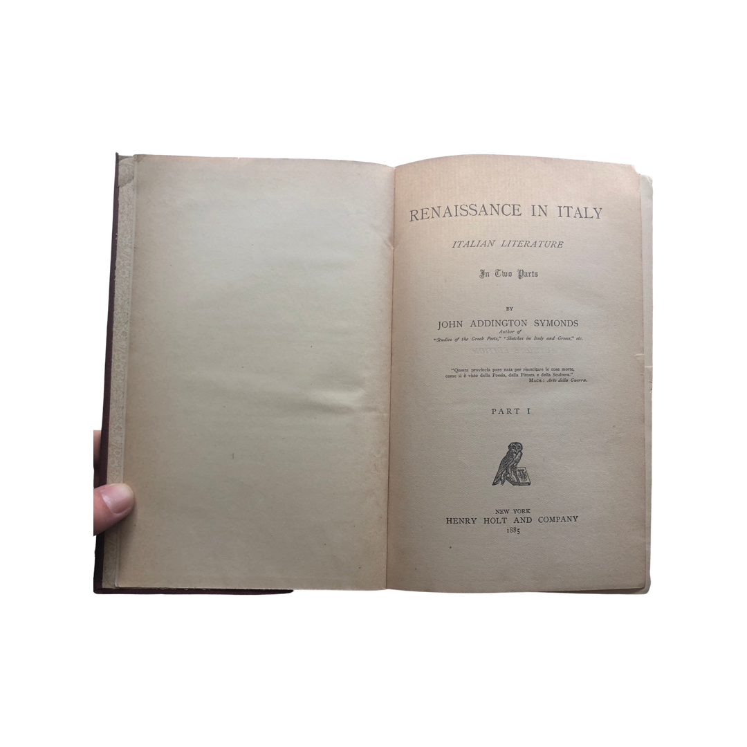 Renaissance in Italy (In Two Parts) by John Addington Symonds