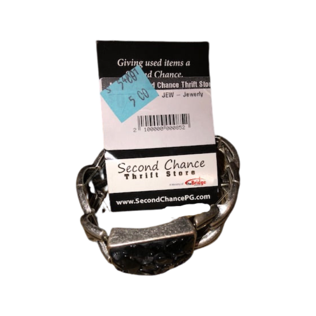 Bracelet - Silver and Black Stone - Used