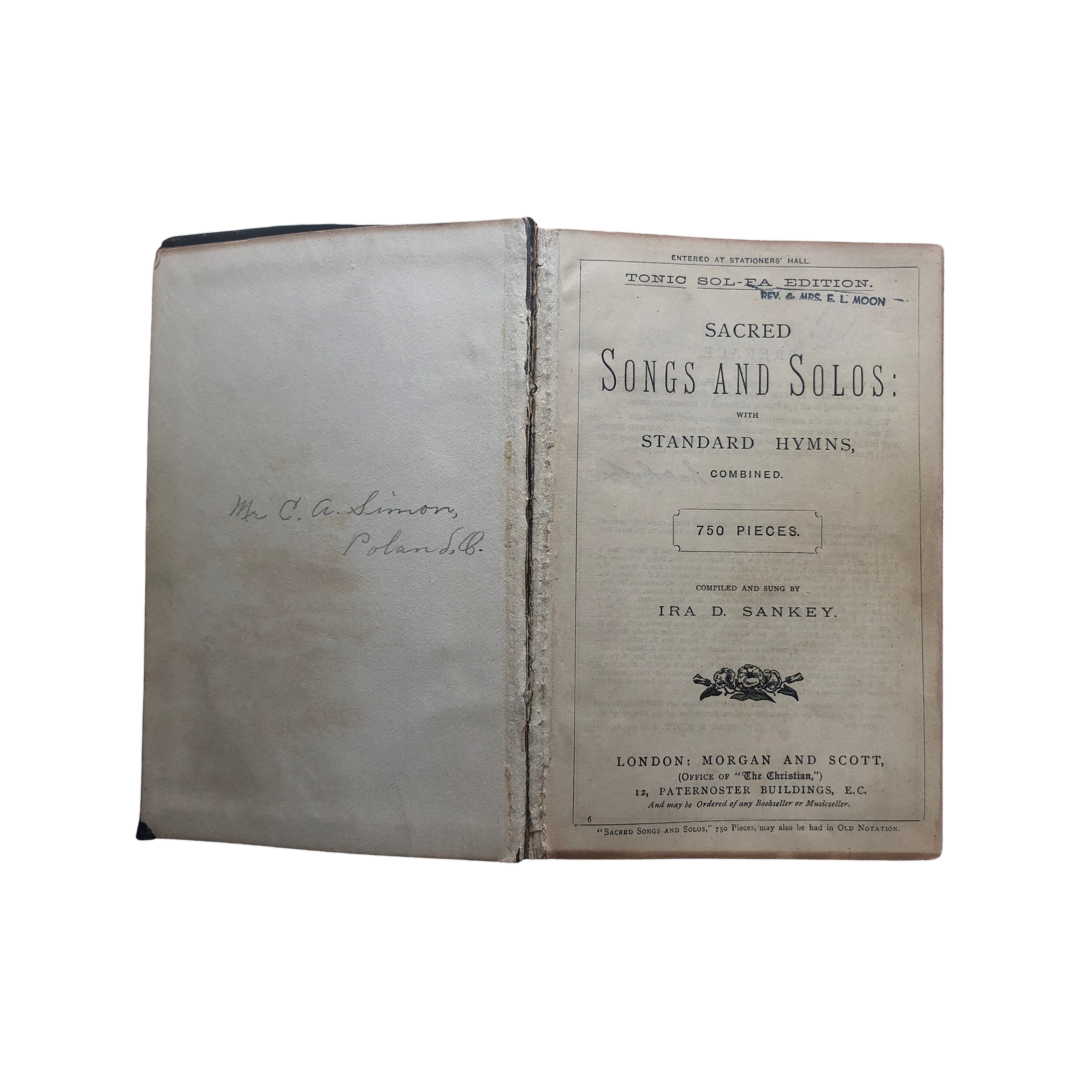 Sacred Songs and Solos: with Standard Hymns, Combined by Ira D. Sankey