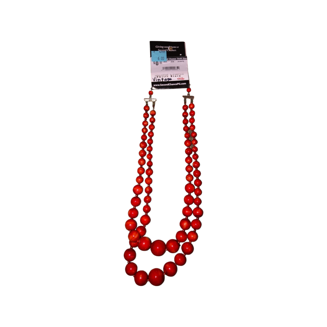 Necklace red vintage