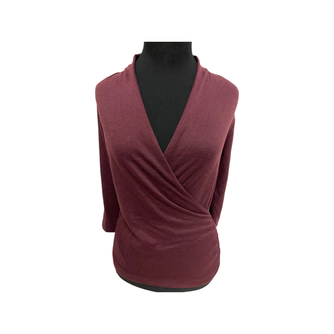 Henri surplice wrap hot sale ruched knit top