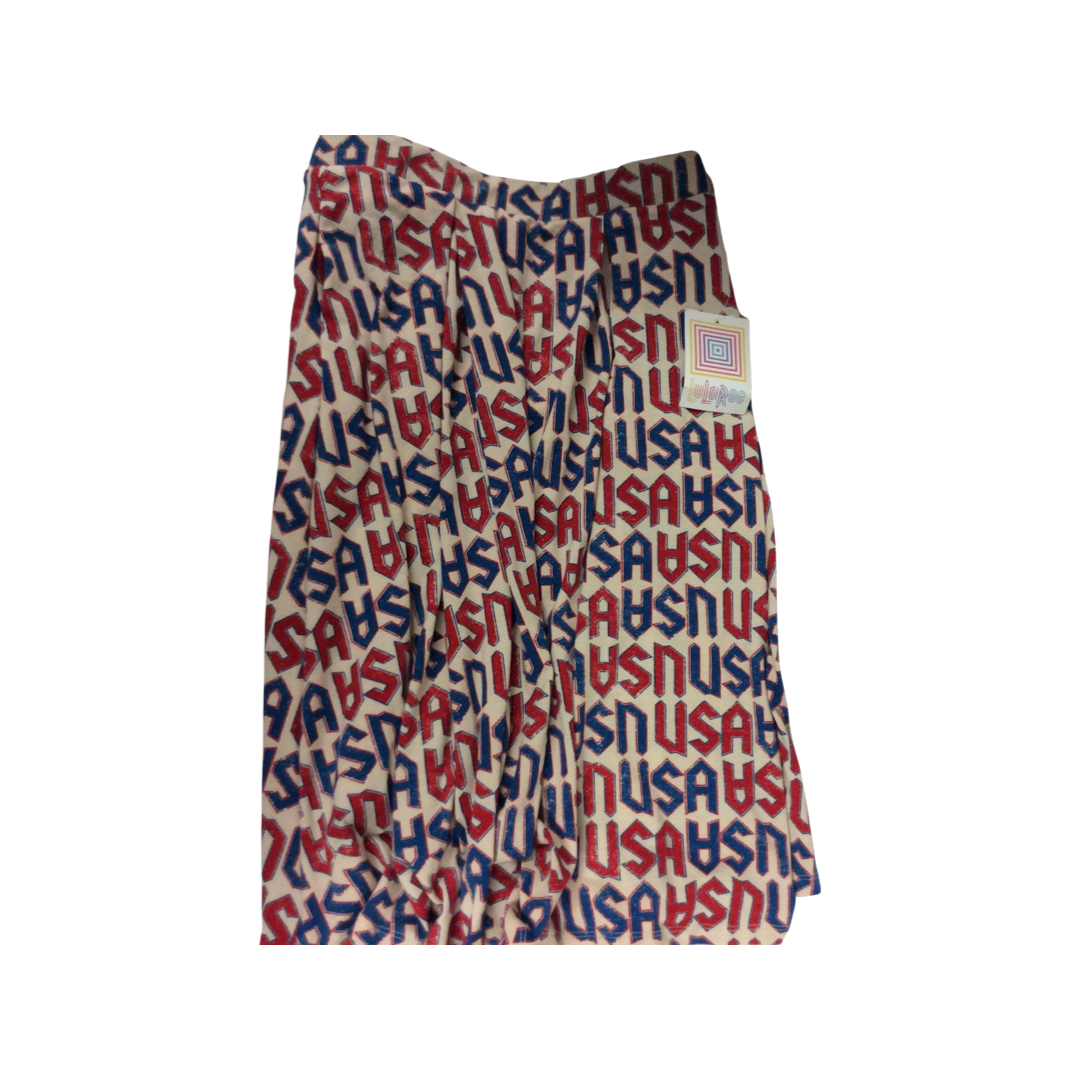 Lularoe Madison USA Graphic Skirt