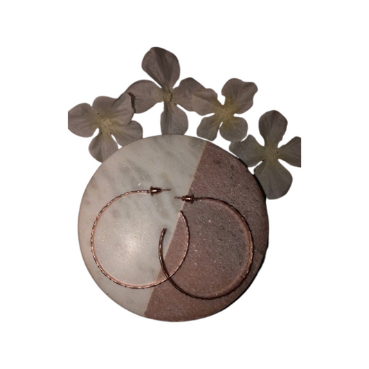 Hoop Earrings - Bronze Color - Used