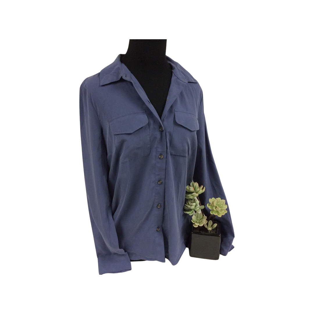 I-N-C Blue Women's Button up Shirt