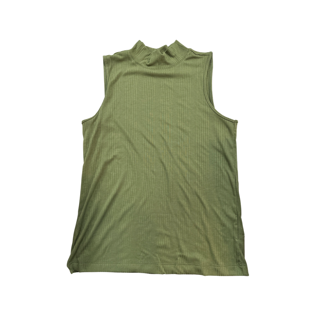 TIME & TRU Highneck Shirt - Green - Used