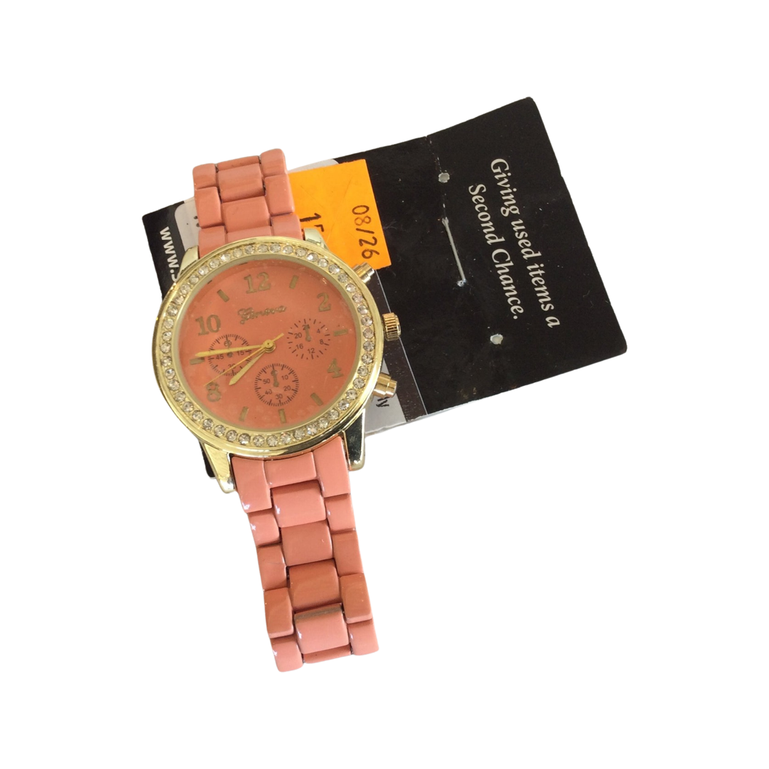 Watch Geneva peach and gold.