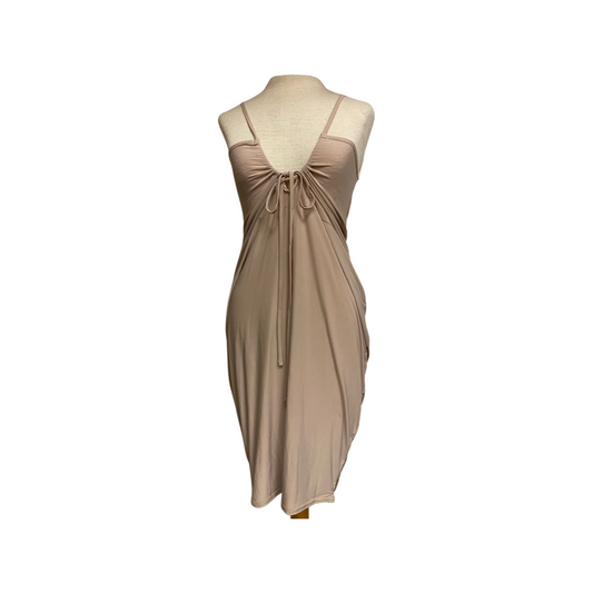 Boohoo Arya cut out low back slinky midi Dress Size 12 - Used