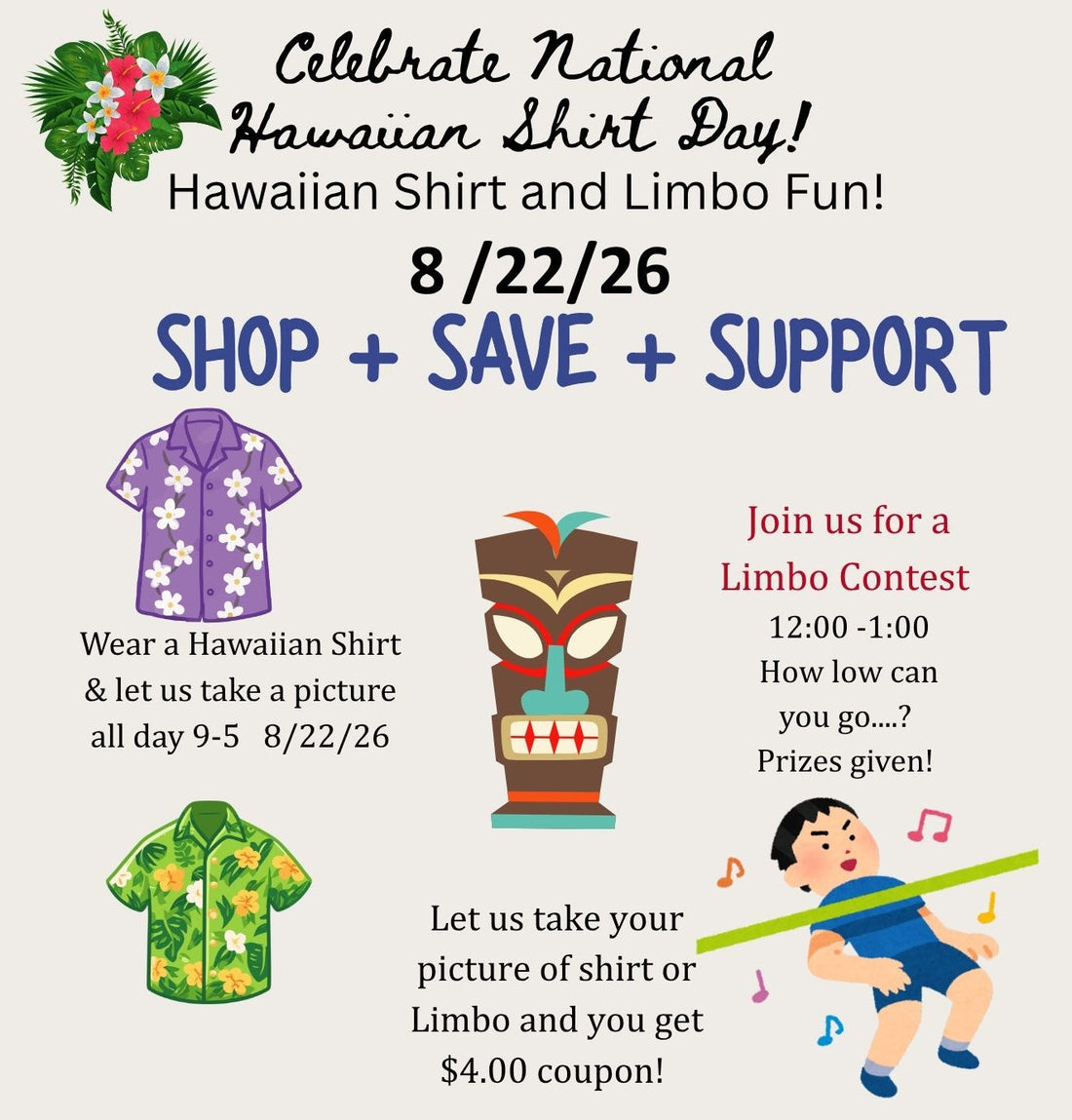 Celebrate National Hawaiian Shirt Day With Us!!!