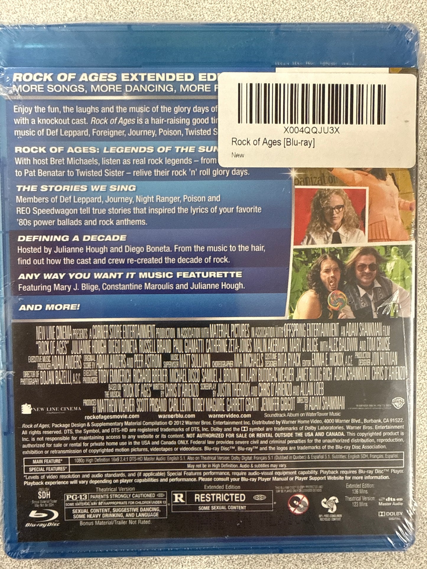 Rock of Ages Extended Edition Blu-ray New Factory Sealed