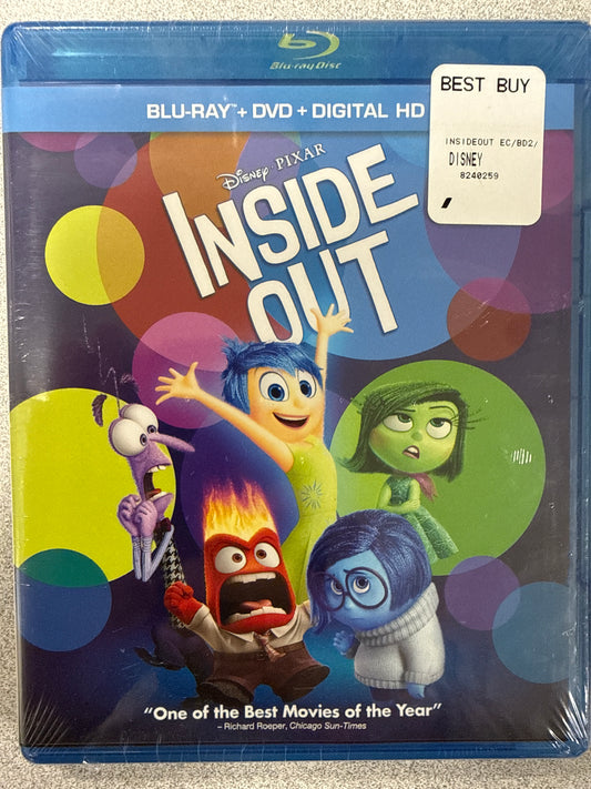 Disney Pixar Inside Out Blu-ray New Factory Sealed