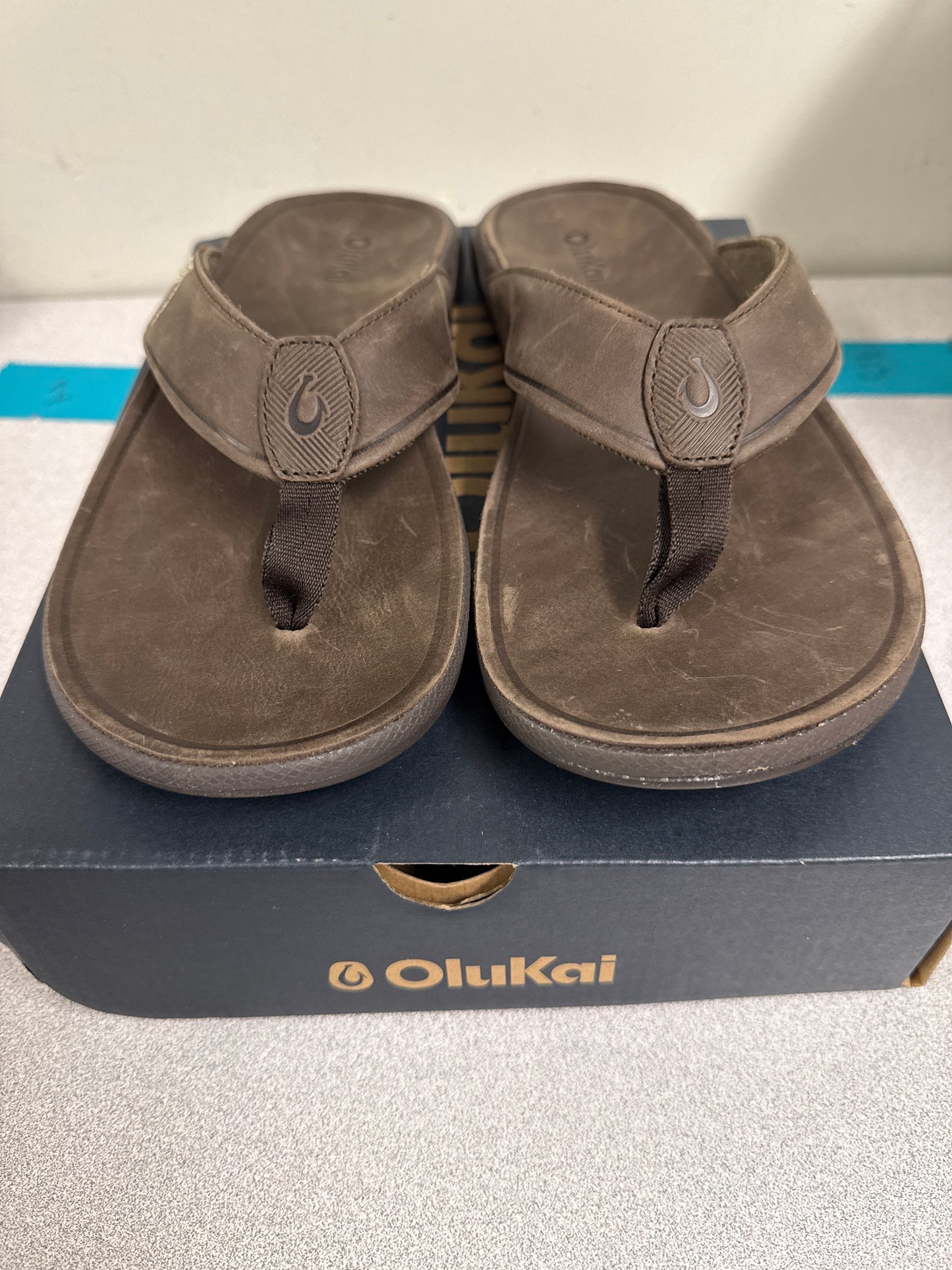Olukai Tuahine Sandals - Men's Dk Wood - Brown  - Size 10 - NWT