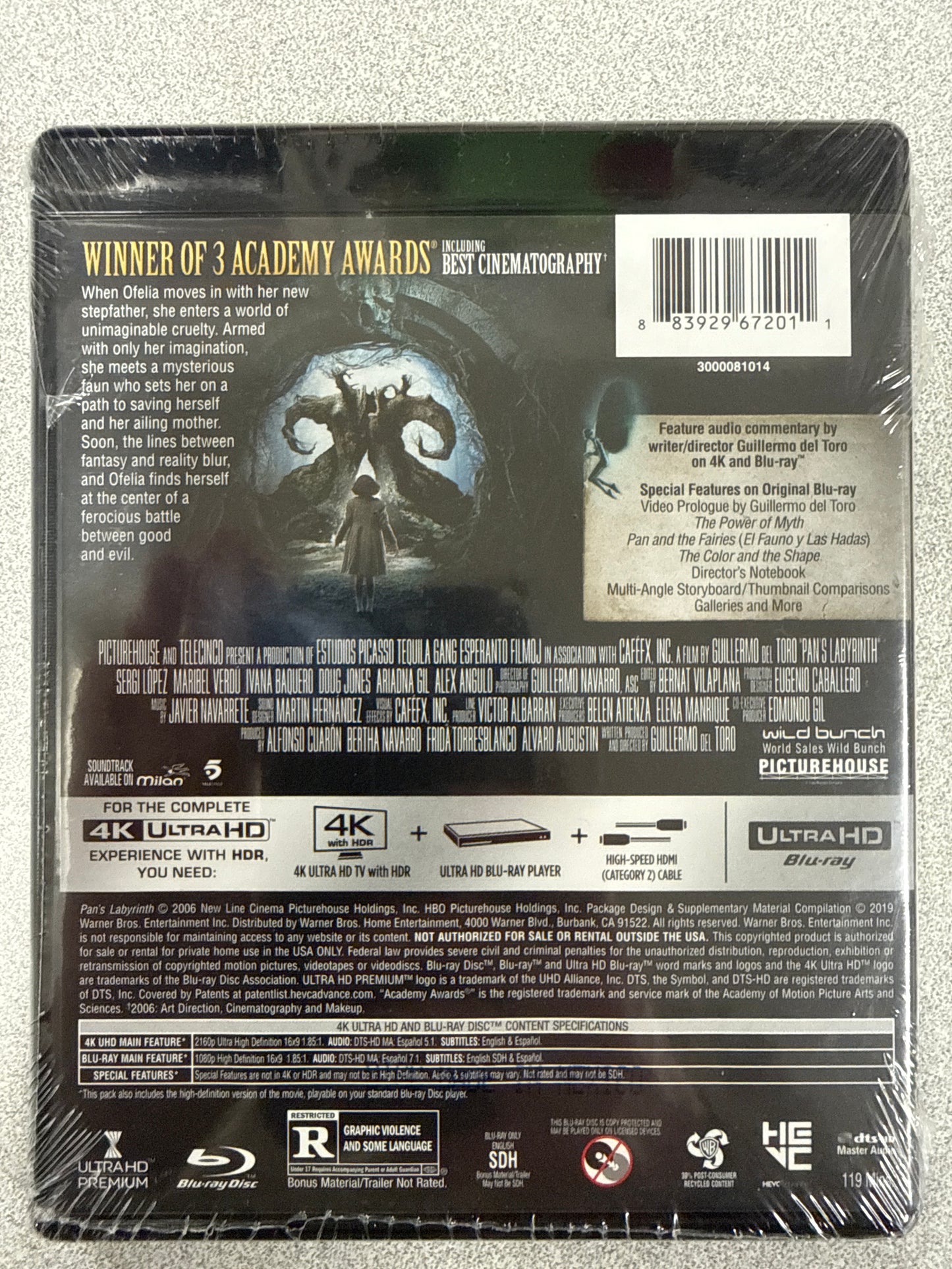 Pan's Labyrinth 4K Ultra HD Blu-ray New Factory Sealed