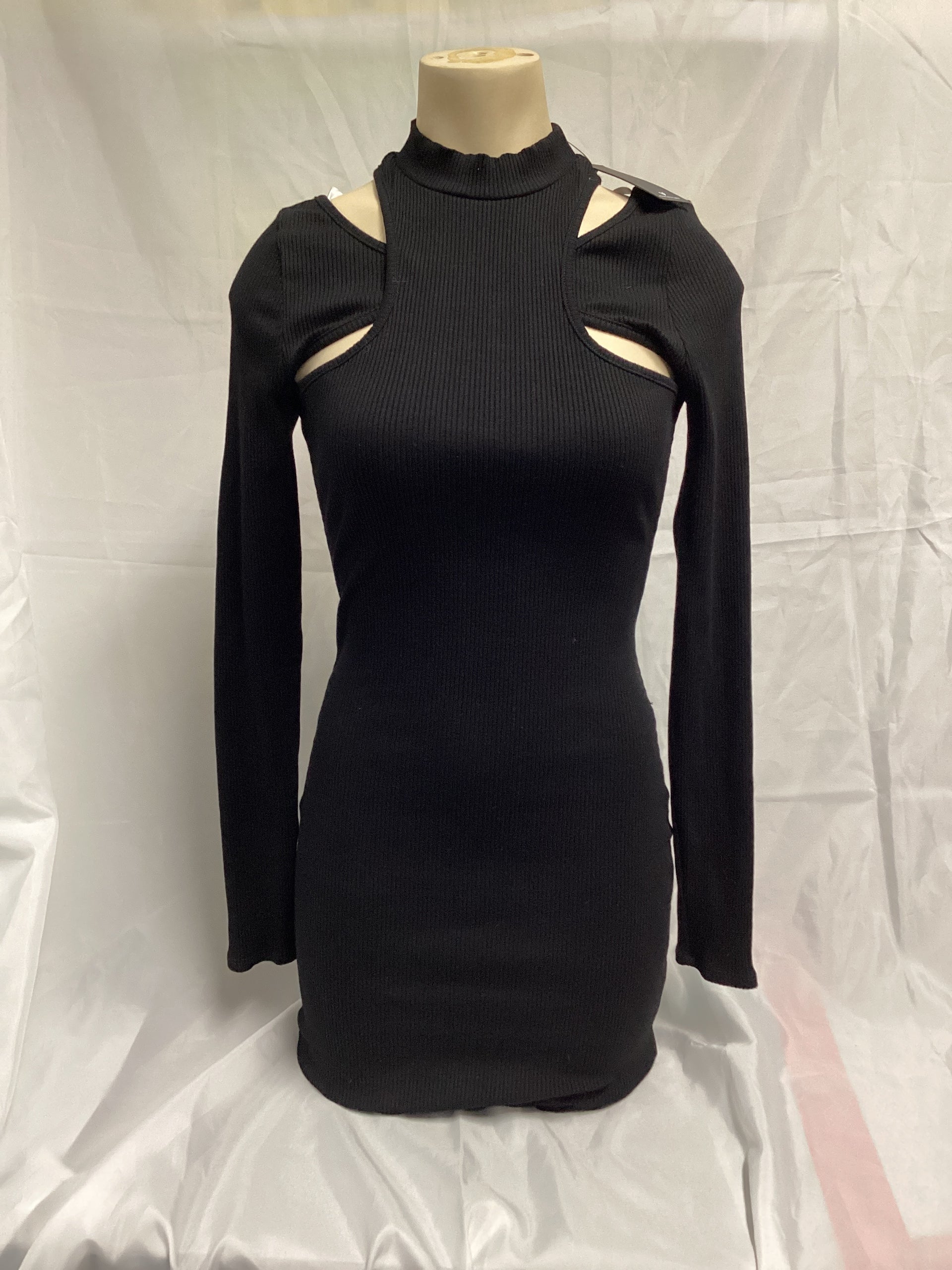 Lulus Bodycon Mock Neck Long Sleeve Black Dress Size M (Previously Own Second Chance Thrift Store - Bridge Lulus Bodycon Mock Neck Long Sleeve Black Dress Size M (Previously Own Second Chance Thrift Store - Bridge