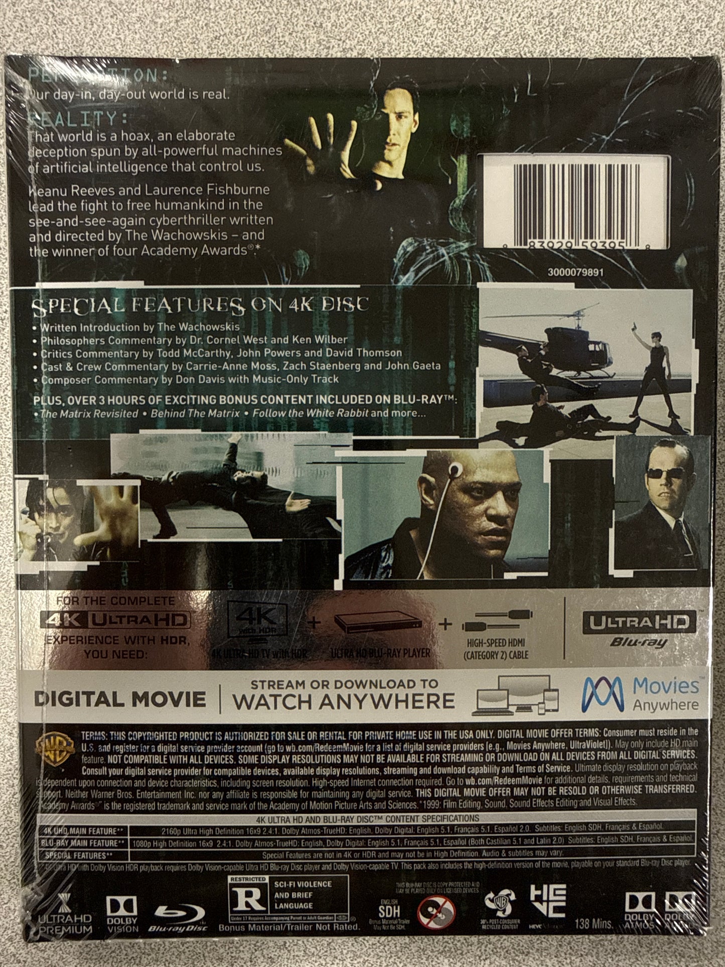 The Matrix 4K Ultra HD Blu-ray New Factory Sealed